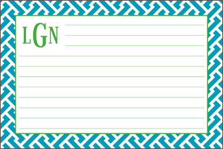 Teal Stella Recipe Cards